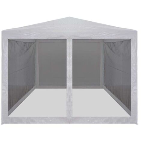 Tente de réception, Pavillon, Pergola, Tente de jardin, avec 4 parois en maille 3 x 3 m OIB5328E