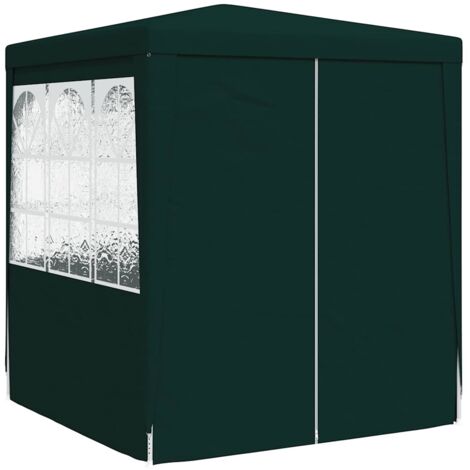 Tente de réception, Pavillon, Pergola, Tente de jardin, avec parois latérales 2,5x2,5 m Vert 90 g/m² OIB4573E