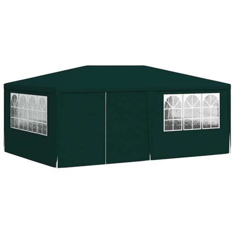 Tente de réception, Pavillon, Pergola, Tente de jardin, avec parois latérales 4x6 m Vert 90 g/m² OIB7857E