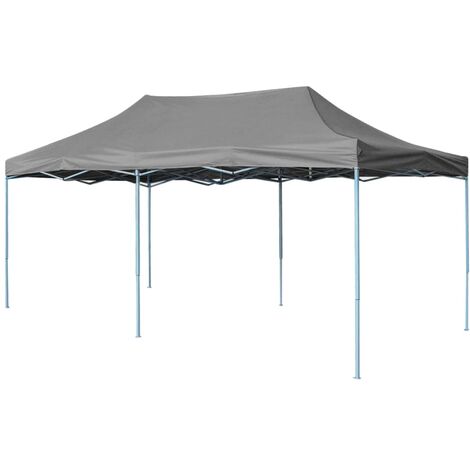 vidaXL Chapiteau Rétractable Tonnelle Pavillon Pliable de jardin 3x4,5 m Bleu