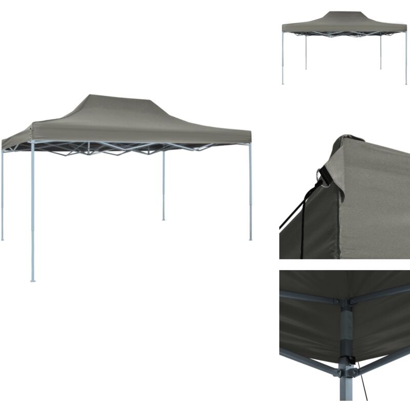 Tente de réception pliable 3x4 m Acier Anthracite - Tents De Réception - Abri Extérieur - Tonnelles De Jardin - Chapiteaux Pliants - Tentes Pliantes