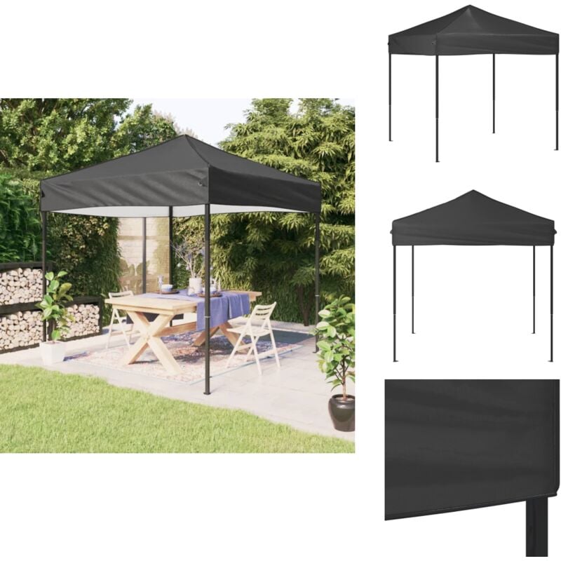 Tente de réception pliable Anthracite 2x2 m - Tente Pliante - Gazebo - Parasol - Abri Extérieur - Jardin
