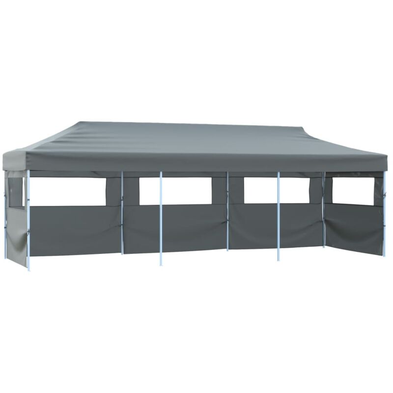 Vidaxl - Tente de réception pliable avec 5 parois 3 x 9 m Anthracite