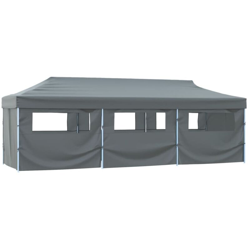 Vidaxl - Tente de réception pliable avec 8 parois 3 x 9 m Anthracite