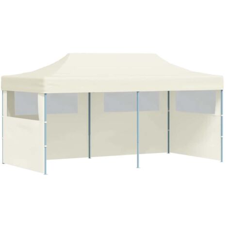 Tente de réception pliable, Pavillon, Pergola, Tente de jardin, crème 3 x 6 m OIB1928E