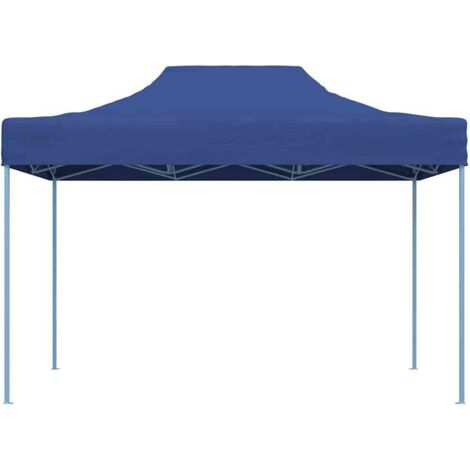 Tente de réception pliable, Pavillon, Pergola, Tente de jardin, professionnelle 3x4 m Acier Bleu OIB7588E