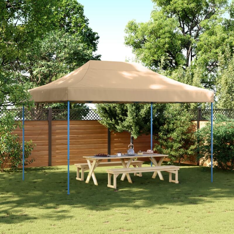 Vidaxl - Tente de réception pliable escamotable beige 410x279x315 cm