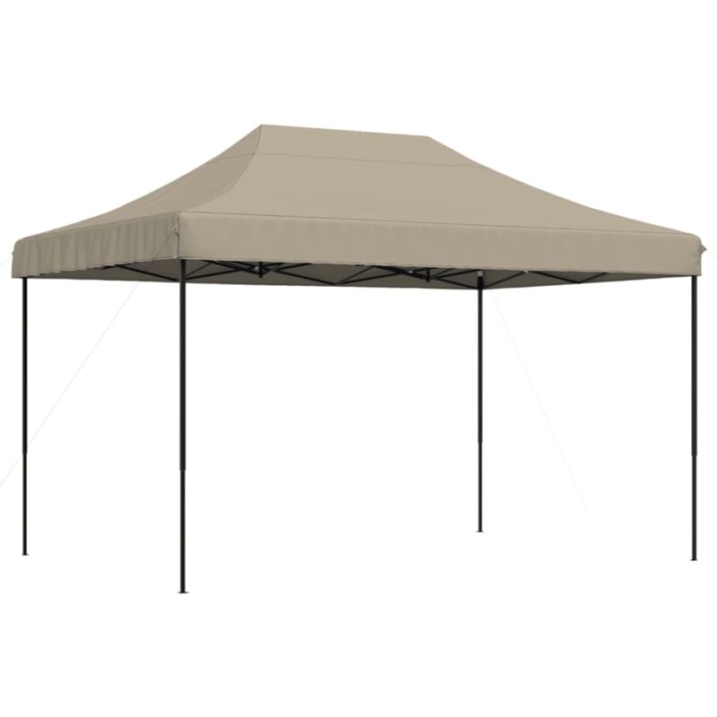 Vidaxl - Tente de réception pliable escamotable taupe 410x279x315 cm