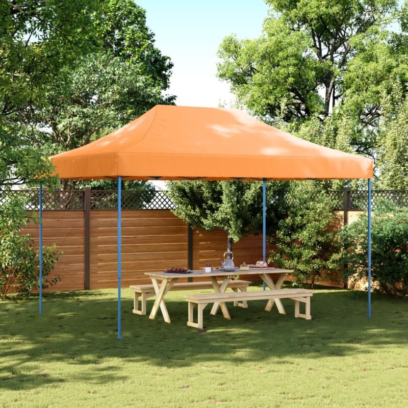 Tente de réception pliable escamotable orange 410x279x315 cm vidaXL
