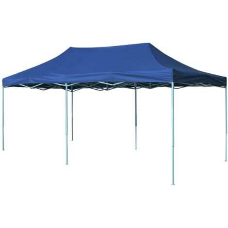 Tente de réception pliable Style Moderne - Tonnelle Barnum - Pavillon de Jardin - 3 x 6 m Bleu Chic-162474