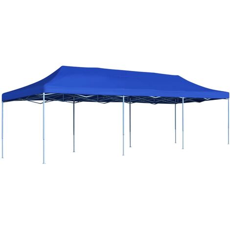 Tente de réception pliable, Tonnelle de Jardin, Pergola Pavillon Chapiteau 3x9 m Bleu FCV17823