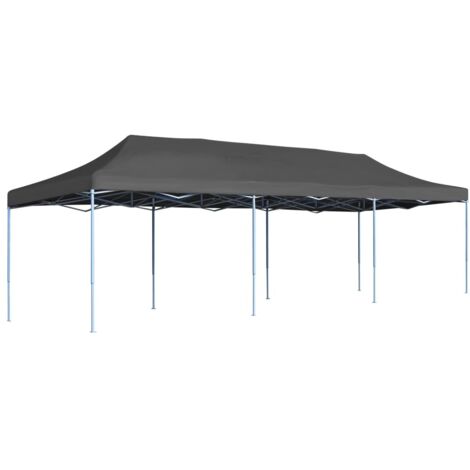 Tente de réception pliable Tonnelle de Jardin - Rapide à Installer 3 x 9 m Anthracite BV687167 - BonneVie