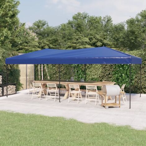 Tente de réception pliable  Tonnelle de réception Barnum Bleu 3x6 m 95132