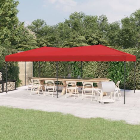 Tente de réception pliable  Tonnelle de réception Barnum Rouge 3x6 m 26224