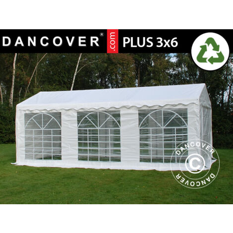 Tente de réception PLUS 3x6m PE 700, Blanc