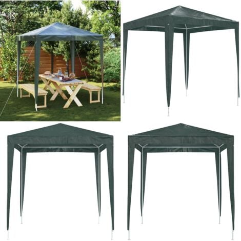 Tente de réception professionnelle 2x2 m Vert - Tente De Réception - Auvent - Abri Extérieur - Gazebo - Parasol - Home & Living