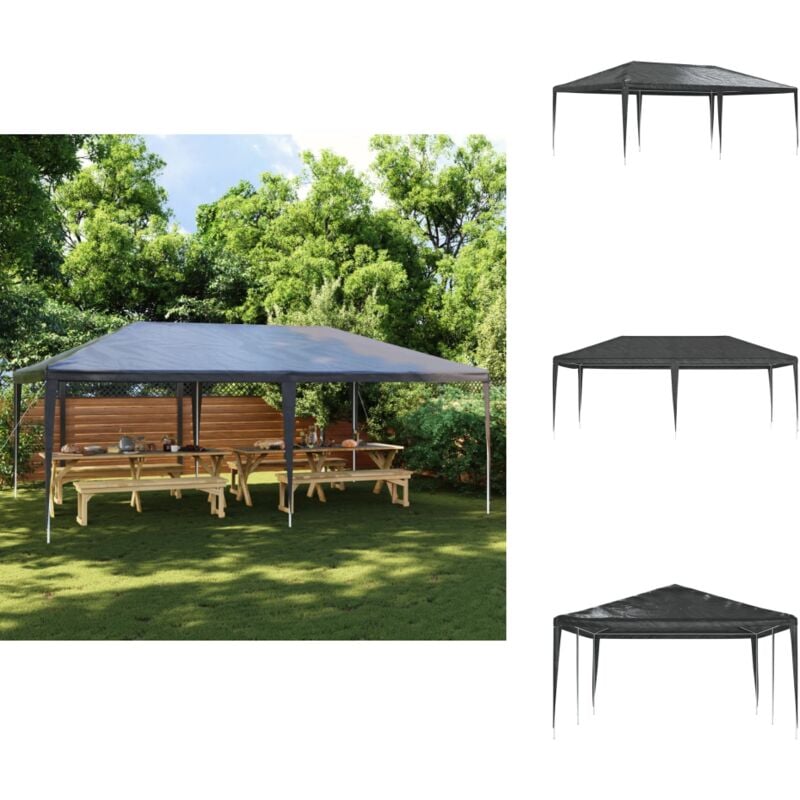 Vidaxl - Tente de réception professionnelle 4x6 m Anthracite 90 g/m² - Tents De Réception - Abri Extérieur - Gazebo - Parasol - Fête En Plein Air