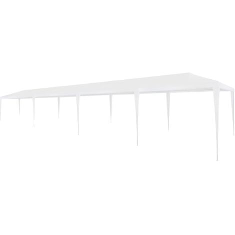 Tente de réception Style Moderne - Tonnelle Barnum - Pavillon de Jardin - 3 x 12 m PE Blanc Chic-669246