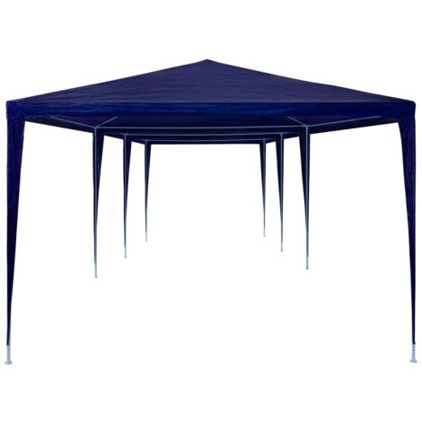 Tente de réception Style Moderne - Tonnelle Barnum - Pavillon de Jardin - 3 x 9 m PE Bleu Chic-980959