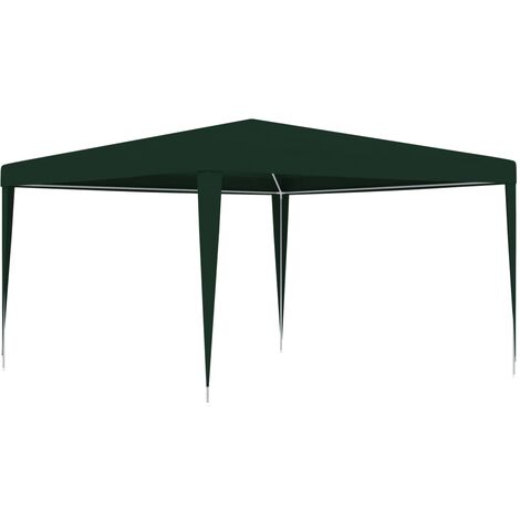 Tente de réception/Tonnelle Barnum professionnelle 4x4 m Vert 90 g/m² -BonneVie54152