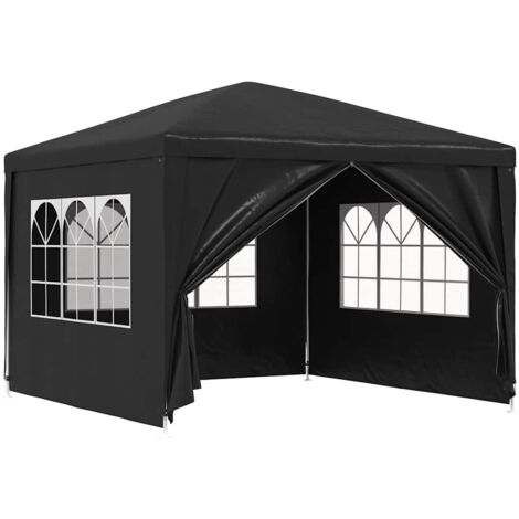 Tente de réception Tonnelle de Jardin - Rapide à Installer 3 x 3 m Anthracite BV111035 - BonneVie