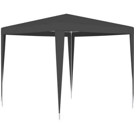 Tente de réception  Tonnelle de réception Barnum professionnelle 2,5x2,5 m Anthracite 90 g/m² 16180