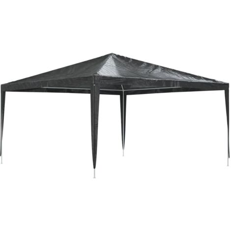 Tente de réception  Tonnelle de réception Barnum professionnelle 4x4 m Anthracite 90 g/m² 87862