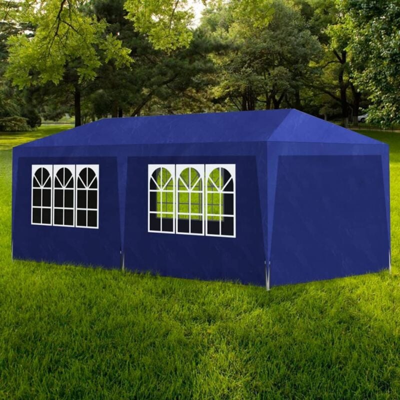 Tente de réception，Barnum 3 x 6 m Bleu CFW60476
