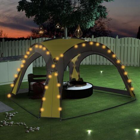 Tente de réception,Barnum avec LED et 4 parois 3,6x3,6x2,3 m Vert CFW41822