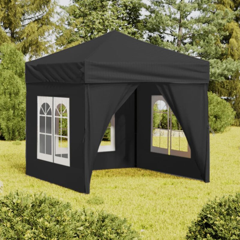 Design In - Tente de réception,Barnum pliable avec parois Anthracite 2x2 m CFW16850