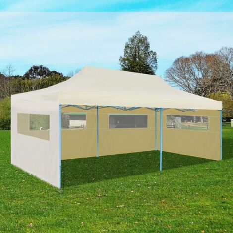 Tente de réception，Barnum pliable crème 3 x 6 m CFW75161