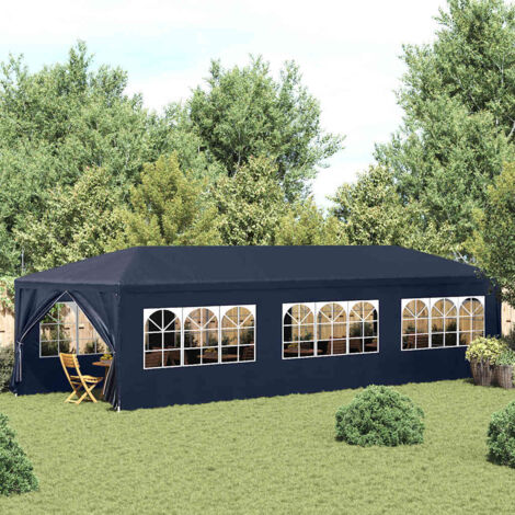 Tente de réception,pavillon de jardin,Tonnelle 3 x 9 m Bleu -36080