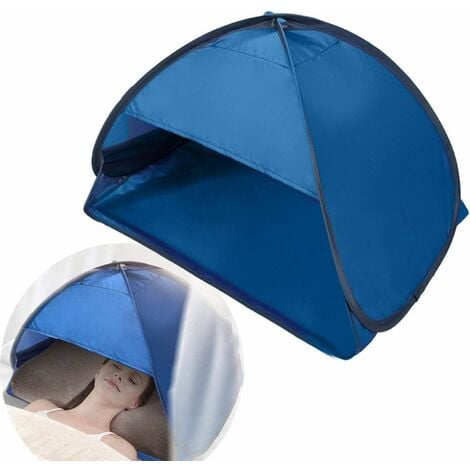 Tente de soleil de plage pop-up, abri personnel portable, tente de protection d'ombre de tête de visage mini abri solaire pour protection solaire personnelle / abri, avec sac de support de téléphone,