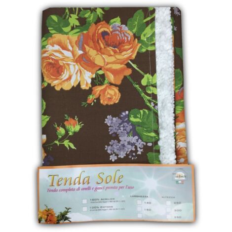 TENTE DE SOLEIL D'EXTÉRIEUR Jardin BALCON Fleur MARRON Emballé Cm. 140x300