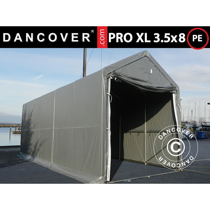 Dancover - Tente de Stockage Tente Abri pro xl Abri bateau 3,5x8x3,3x3,94m,