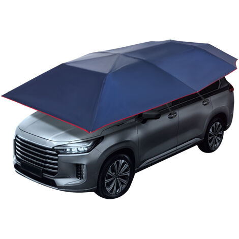 Tente de voiture semi-automatique bleu marine – Abri solaire et pluie 4,2×2,2 m, fibre de verre, hydraulique, protection UV – Pour stationnement extérieur