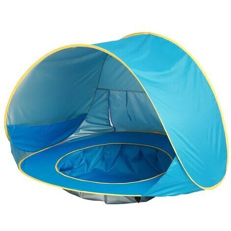 Tente d'été portable pour bébé, protection UV, imperméable, multifonctionnelle, détachable, 117x79x70 cm, bleue