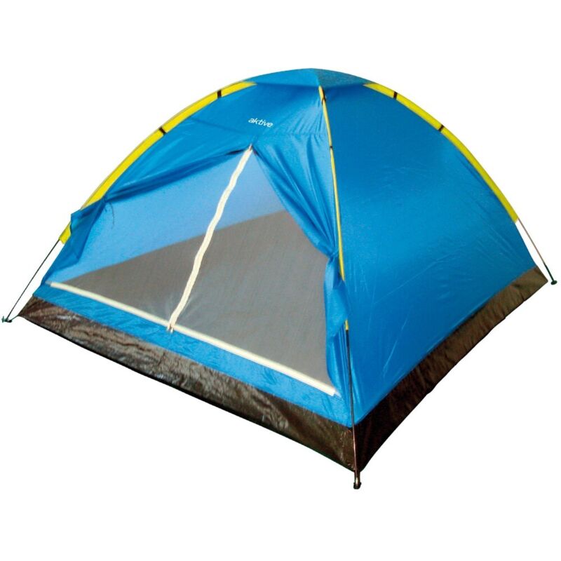 Tente d&ocirc;me de camping Aktive pour 4 personnes 210x240x130 cm