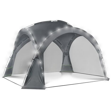 Tente dôme gris anthracite 3,5 M avec LED - Gris