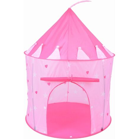 Tente enfant pop-up couronne rose