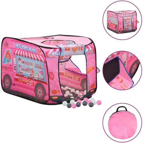 Tente enfant Tente de jeu - Maison enfant avec 250 balles Rose 70x112x70 cm BV528850 - BonneVie