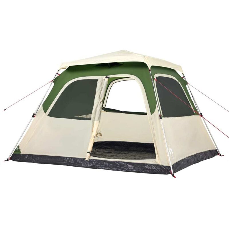 Vidaxl - Tente familiale à dôme 6 personnes vert libération rapide