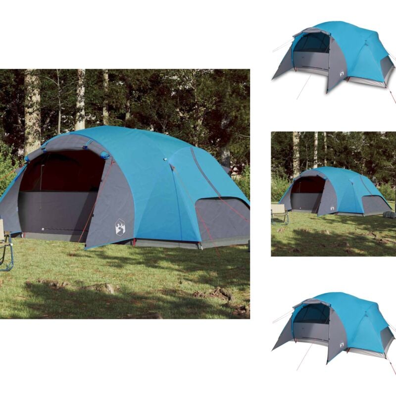 Vidaxl - Tente familiale Crossvent 8 personnes bleu imperméable - Tente Famille - Tente Camping - Tente Imperméable - Tente Bleue - Tente 8 Personnes
