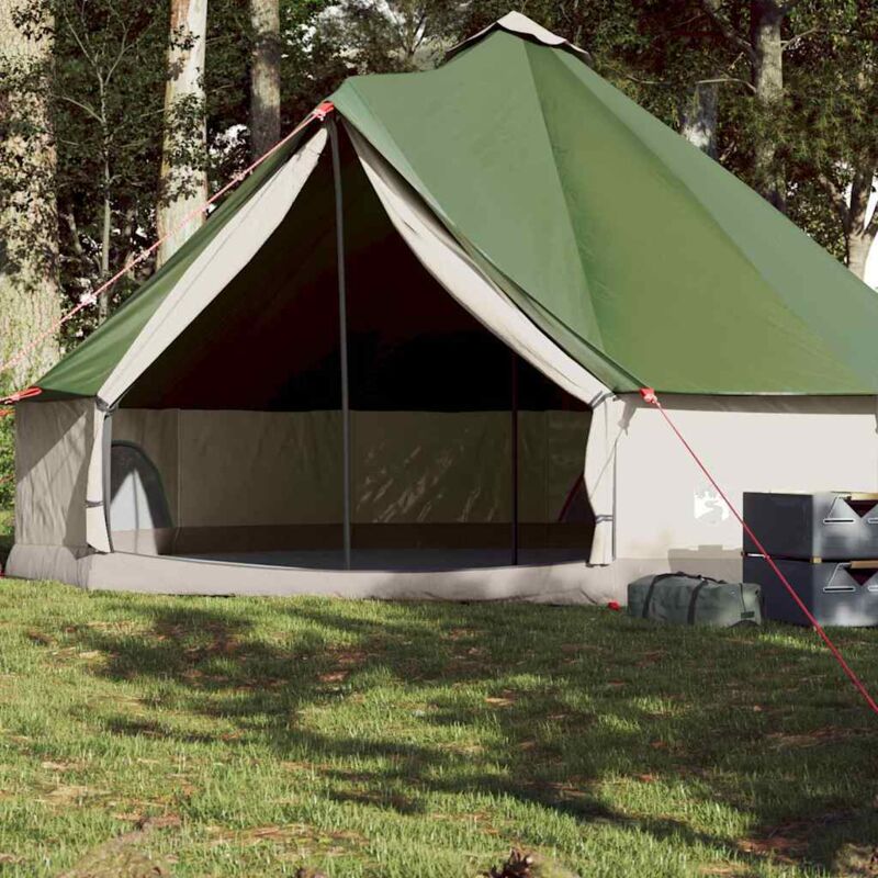 vidaXL Tente familiale tipi 8 personnes vert imperméable