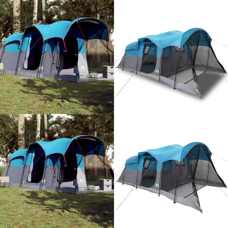 Tente familiale tunnel 8 personnes bleu imperméable - Tente Famille - Tente Camping - Tente Imperméable - Tente Tunnel - Tente 8 Personnes - Home &