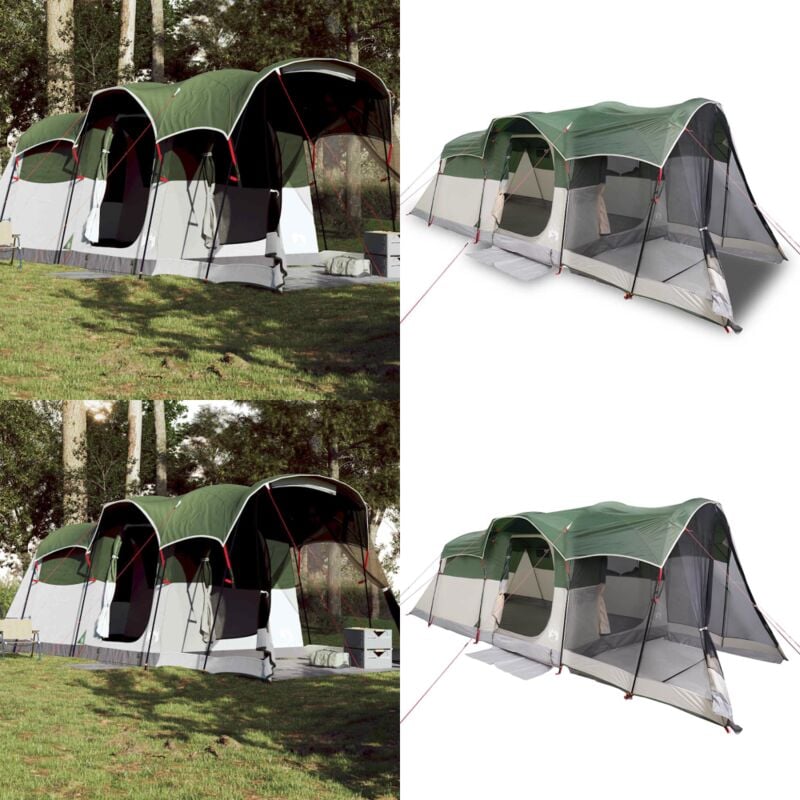 Tente familiale tunnel 8 personnes vert imperméable - Tente Famille - Tente Camping - Tente Imperméable - Tente Tunnel - Tente Verte - Home & Living