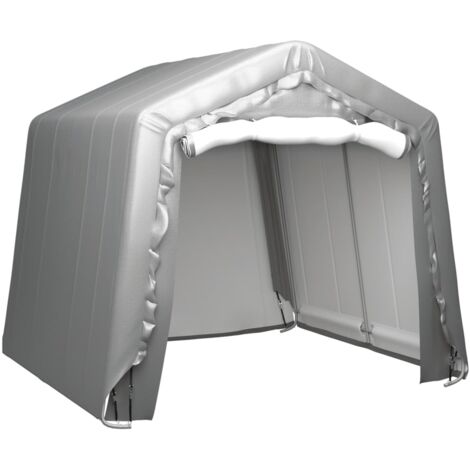 Tente garage, Tente de rangement, Abri de stockage Carport 240x240 cm Acier Gris FCV29627