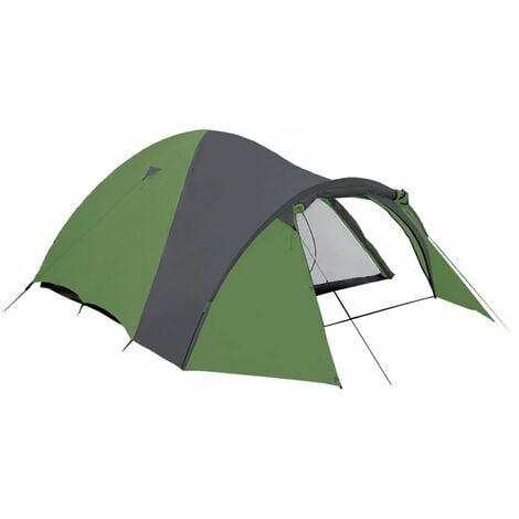 Tente Igloo 3 Personnes Tente Camping avec Auvent 210x130 cm Colonne d’eau 3000 mm Thermoactif