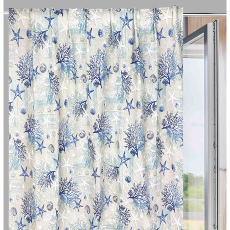 TENTE loneta mer MARINO coraux BLUE cm. 150x280 MADE IN ITALIE