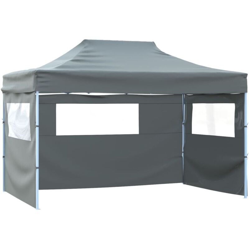 Vidaxl - Tente pliable avec 3 parois 3 x 4,5 m Anthracite